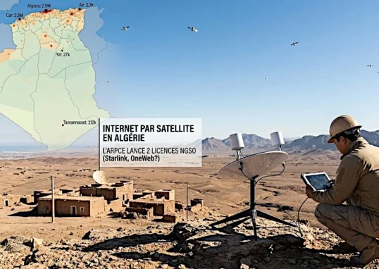 Appel pour consurrence pour couverture Internet, par satellite, en Algérie