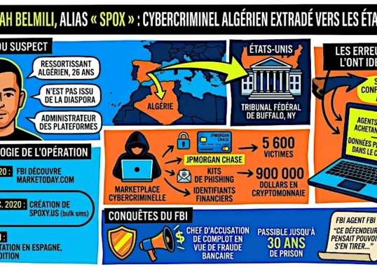 Le monde de la cybercriminalité vient de subir un nouveau coup de filet avec l'extradition récente vers les États-Unis d'un ressortissant algérien. Il s'agit d'Abdellah Belmilli